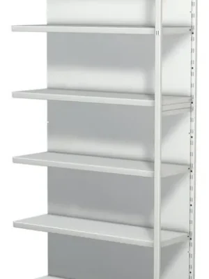 Angebot KERKMANN 854478 Steckregal mit Rückwand, Anbaufeld, 8 Fachböden, 7 OH, BxTxH 960x300x2600 mm, lichtgrau