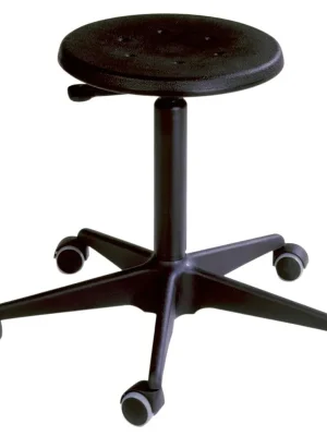 LOTZ 816275 Arbeitshocker, ESD, PU schwarz, Höhe 410-550 mm, Rollen Letzte Chance