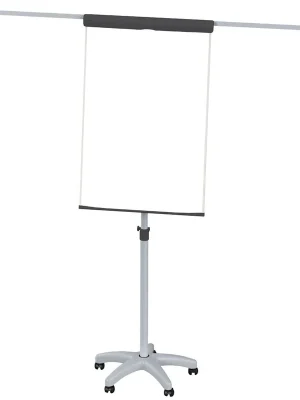 MAUL GMBH 859178 Flipchart, Tafel BxH 660x970 mm, Oberfl. Stahlblech, Höhenverst. 1780-1960 mm, 2 seitl. ausklappb. S eitenarme, Sternfuß, fahrbar, grau Preis Gesenkt
