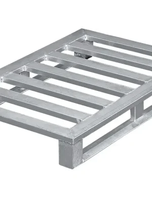 Jetzt Kaufen ZARGES 829534 Aluminium-Palette, BxTxH 1200x800x150 mm, 6 Sprossen, Traglast 1500 kg, Kufen + Eckfüße