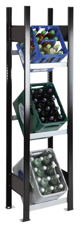 Beliebt SCHULTE 811674 Getränkekistenregal, Stecksystem, Anbaufeld, einreihige Getränkekisteaufnahme, BxTxH 400x300x1800 mm