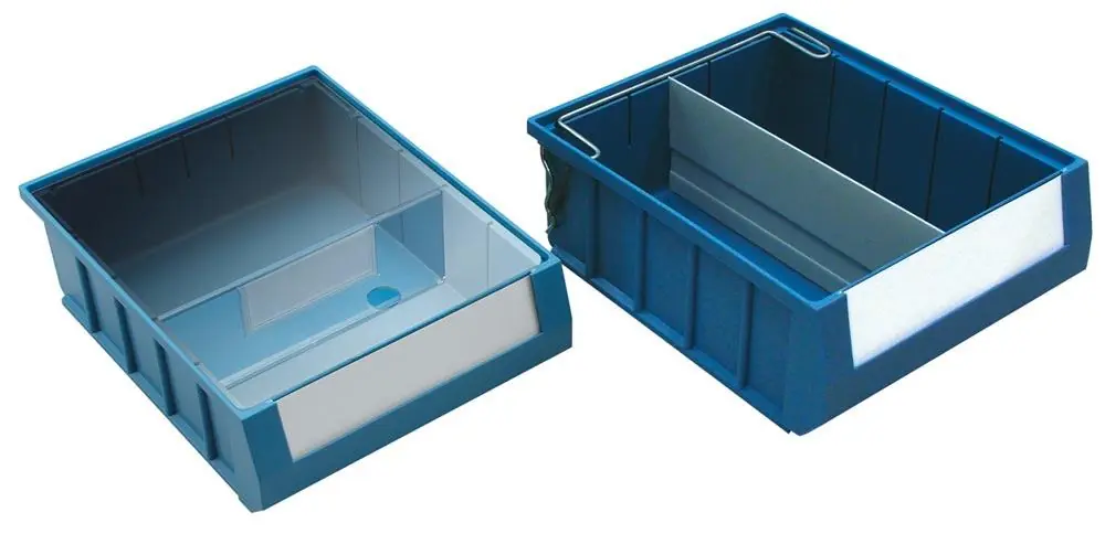 MAUSER 813758 Regalkasten, BxTxH 234x500x140 mm, Farbe blau, VE 6 Stück Preiswert