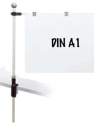 MAUL GMBH 851703 Tisch-Planhalter, 1 Alu-Schwenkarm A1 (1000 mm) mit 3 Magnetclips, Klemmfuß für Tischplatten bis 60 mm Stärke Aktuell