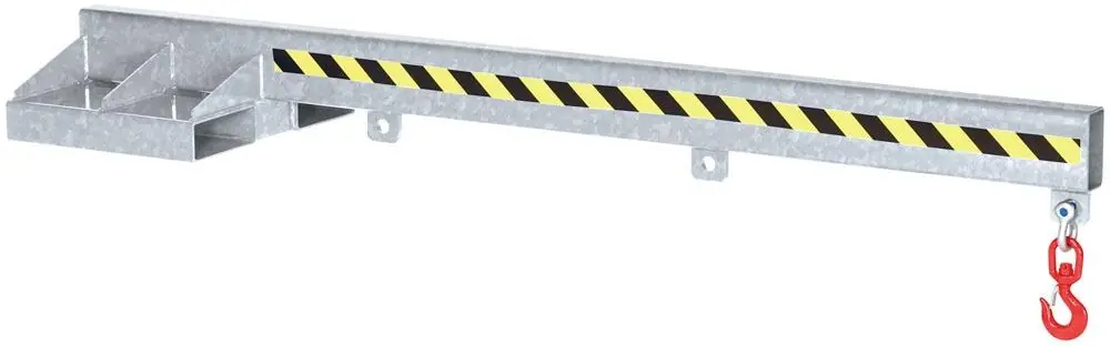 Highlight RR 1991890 Kranarm für Gabelstapler, Länge 2400 mm, Traglast 250-2500 kg, starr, verzinkt