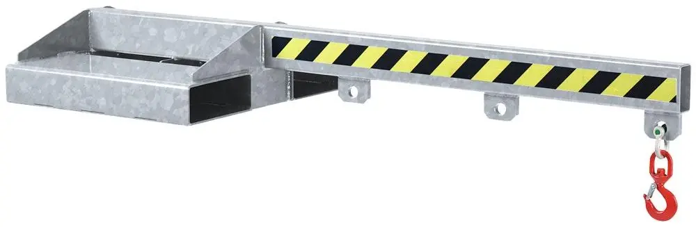 Markenware RR 1991889 Kranarm für Gabelstapler, Länge 1500 mm, Traglast 550-2500 kg, starr, verzinkt