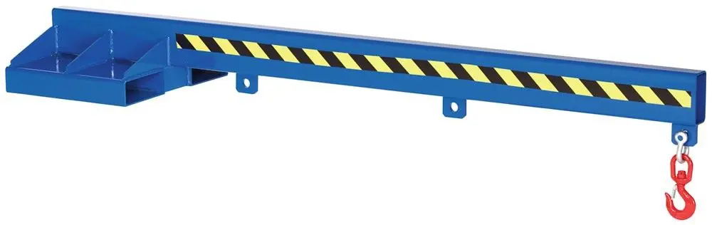 Knallerangebot RR 1991880 Kranarm für Gabelstapler, Länge 2400 mm, Traglast 100-1000 kg, starr, RAL 5010 enzianblau