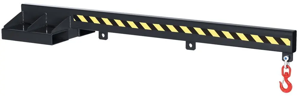 Meistverkauft RR 6471866 Kranarm für Gabelstapler, Länge 2400 mm, Traglast 250-1000 kg, starr, RAL7016 anthrazitgrau