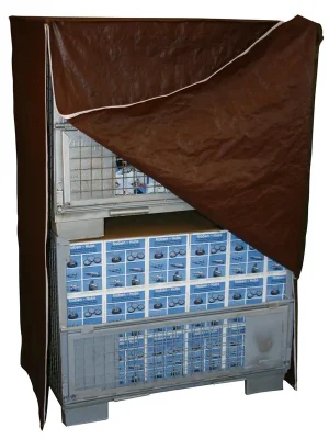 OLSCHEWSKI 820622 Abdeckhaube, PE-Folie 130 g/qm, 2 Reißverschlüsse, LxBxH 1250x850x1930 mm, Farbe braun Neue Kollektion
