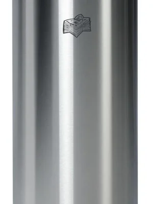 Bestseller VAR GMBH 6467136 Wertstoffsammler, Edelstahl, Volumen 70 Liter, Durchm. 355 mm, Höhe 700 mm, Behälter eisenglimmer, Deckel enzianblau