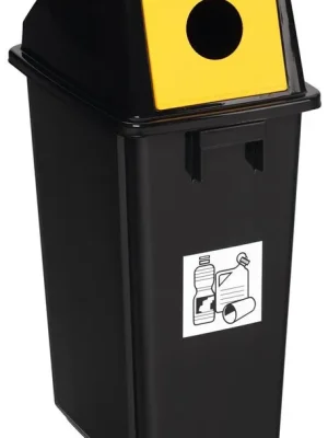 Neu VAR GMBH 6422279 Kunststoff-Wertstoffsammler, BxTxH 335x460x810 mm, Vol. 58 Liter, feste Einwurfklappe, runde Öffnung, für Wertstoffe
