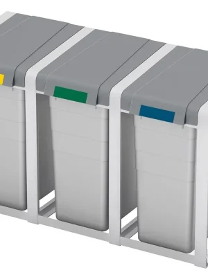 HAILO-WERK 1987100 Kunststoff-Mülltrennsystem, Erweiterungseinheit, Volumen 38 l, BxTxH 355x395x560 mm, grau Abverkauf