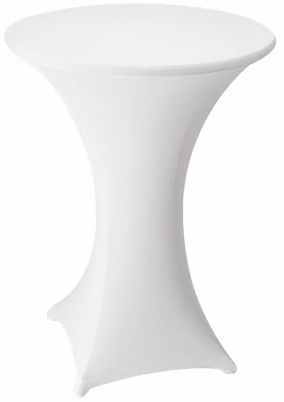 BILGERY 6408087 Stretchhusse + Top für Bistrotisch 85 cm, Material: 10 Elastan 90, Polyester 210g/qm, weiß Billig