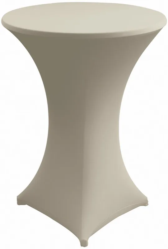 BILGERY 6408088 Stretchhusse + Top für Bistrotisch 70 cm, Material: 10 Elastan 90, Polyester 210g/qm, ecru Günstig