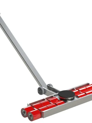 JUNG HEBETECHNIK 6022213 Transportfahrwerk lenkbar, Traglast 12000 kg, 1 Kassette, 16 Polyurethanrollen, Lenkstange Markenprodukt
