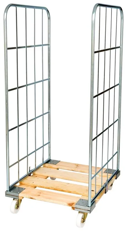 ESB 1979132 Rollbox, 2-seitig, Nutzhöhe 1460 mm, LxBxH 810x720x1640 mm, Bodenplatte aus Holz, natur Top-Angebot