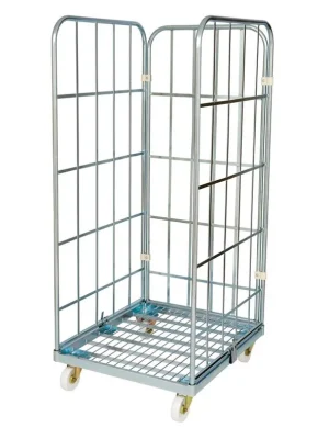 Nur Heute ESB 1979135 Rollbox, 3-seitig, Nutzhöhe 1460 mm, LxBxH 810x720x1640 mm, Bodenplatte aus Stahl, verzinkt