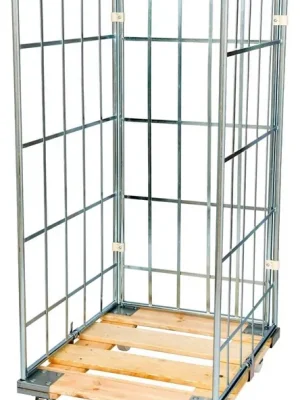 ESB 1979134 Rollbox, 3-seitig, Nutzhöhe 1460 mm, LxBxH 810x720x1640 mm, Bodenplatte aus Holz, natur Top-Preis