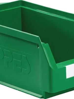 Highlight KAPPES 863671 Sichtlagerkasten mit rückseitiger Griffmulde, BxH 200x150 mm, Tiefe außen/innen 350/300 mm, Farbe grün