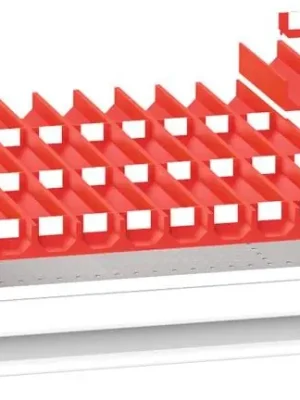 Preisknaller POLAK CZ S.R.O. 1985153 Einteilungsmaterial-SeT 18 4-teilige Mulden, 153x153x28 mm, 72 Trenneinsätze, Muldenbreite 33 mm, passend für Gehäusegr. BxT 1037x600 mm
