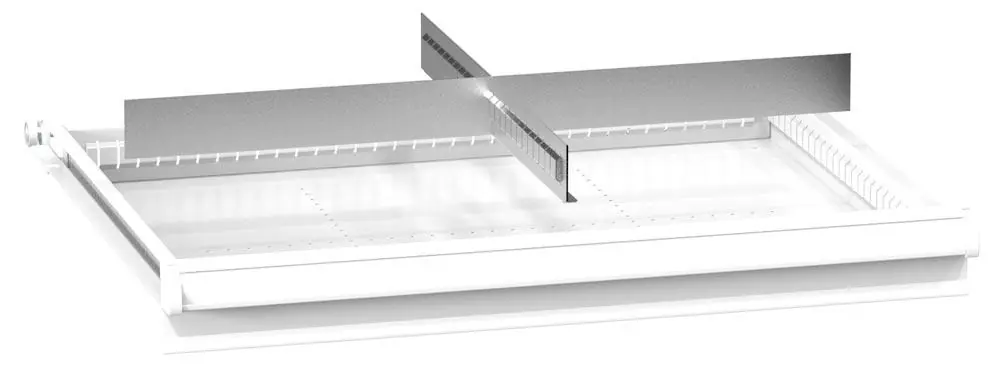 Markenware POLAK CZ S.R.O. 1613812 Einteilungsmaterial-Set, 1 Schlitzwand, 2 Trennbleche, für FH 200/250 mm, passend für Gehäusegröße BxT 1037x600 mm