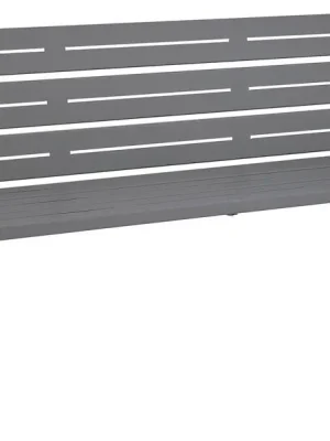 SPL DEUTSCHAND GMBH 6423581 Sitzbank, L 1800mm, Stahlrohr 30x50x2 mm, verzinkt, grau beschichtet, ohne Armlehnen, Montage: Bodenplatte Sonderaktion