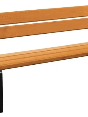Solange Der Vorrat Reicht SPL DEUTSCHAND GMBH 6423576 Sitzbank, L 1800mm, Kiefernholz, Lasur Eiche hell, gebogene Füße, Stahl 80x8 mm, grau lackiert, Montage: Bodenplatte