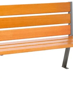 Direktkauf SPL DEUTSCHAND GMBH 6421399 Sitzbank, Breite 1200 mm, Gestell Stahlrohr 30x 50 mm, verzinkt, Sitzfläche Eichenholz 36 mm, ohne Armlehne, Gestell procity grau, Sitzfl.Eiche hell