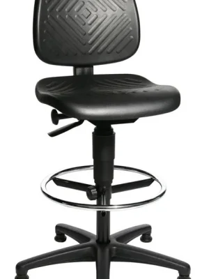 TOPSTAR 841933 Arbeitsdrehstuhl TEC40 Counter Bodengleiter+Fußring PUR-Schaum schwarz 590-840mm Sonderangebot