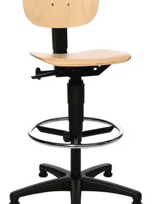 TOPSTAR 841931 Arbeitsdrehstuhl Tec 11 Bodengleiter+Fußring Buche 590-840mm TOPSTAR Online Kaufen