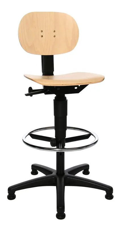 TOPSTAR 841931 Arbeitsdrehstuhl Tec 11 Bodengleiter+Fußring Buche 590-840mm TOPSTAR Online Kaufen