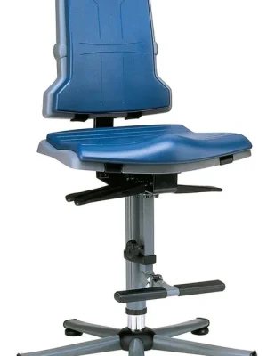 INTERSTUHL 841615 Arbeitsdrehstuhl mit Gasfeder-Höhenverstellung, Permanentkontakt, Sitzneigungsverstellung/Gleiter/Aufstieghilfe, Sitz Höhe 580-850 mm, DIN 68877 Mega-Angebot