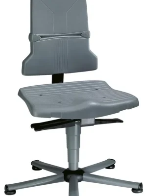 Highlight INTERSTUHL 841610 Arbeitsdrehstuhl mit Gasfeder-Höhenverstellung, Permanentkontakt, mit Gleitern, Sitz Höhe 430-580 mm, DIN 68877