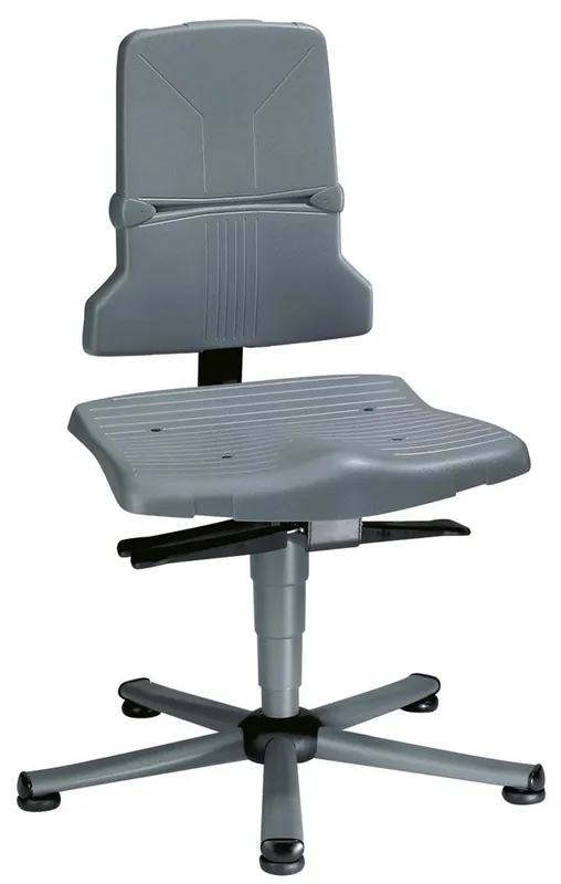 Highlight INTERSTUHL 841610 Arbeitsdrehstuhl mit Gasfeder-Höhenverstellung, Permanentkontakt, mit Gleitern, Sitz Höhe 430-580 mm, DIN 68877