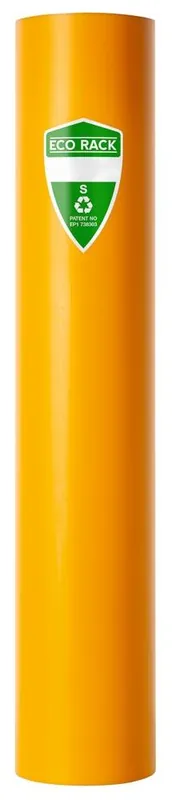 AMPERE 6408599 Regal-Anfahrschutz, Größe S, recycelter Kunststoff, orange, Höhe 600 mm, für Regalständerbreite 70-87 mm Preis Gesenkt