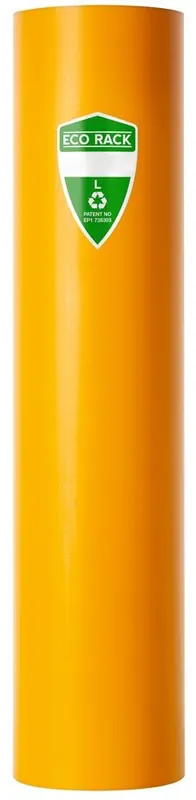 AMPERE 6408601 Regal-Anfahrschutz, Größe L, recycelter Kunststoff, orange, Höhe 600 mm, für Regalständerbreite 101-110 mm Mega-Angebot