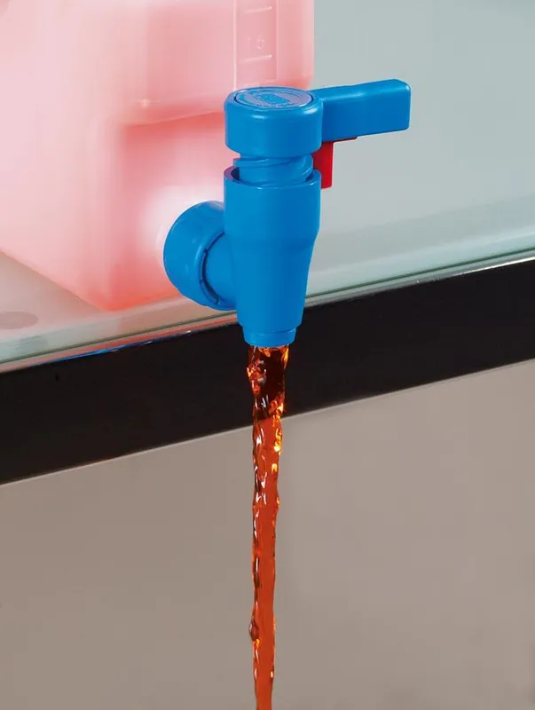 BÜRKLE 1967136 Ablasshahn mit Überwurfmutter, Anschlussgewinde 3/4 Zoll, blau Mega-Angebot