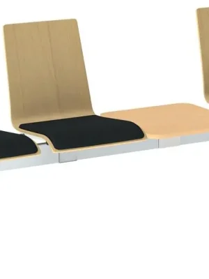 NOWY STYL GMBH 6475847 Traversenbank, Länge 2000 mm, 3 Sitze, mit Sitzpolster, Sitzschale buche, mit Polster Super-Preis