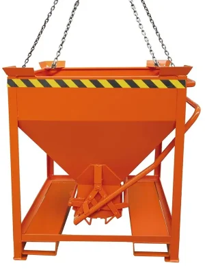Highlight EICHINGER INDUSTRIE 6423038 Silobehälter, Volumen 0,3 cbm, LxBxH 1100x850x1200 mm, Traglast 750 kg, stationär, RAL 2004 reinorange