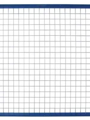 Begrenztes Angebot SCHULTE 1578990 Gitterrückwand blau/verzinkt, Maschenweite 50x50x3 mm, für Feldbreite 1350 mm, Gitterhöhe 1000 mm, inkl. Distanzhalter