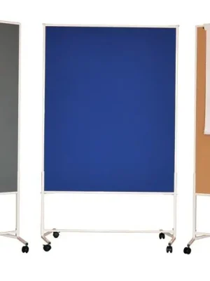 Ausverkauf KROMEDIA 858559 Moderationswand Economy, Stoffbezug grau, Moderationsfläche BxH 1200x1500 mm, Gesamthöhe 1960 mm