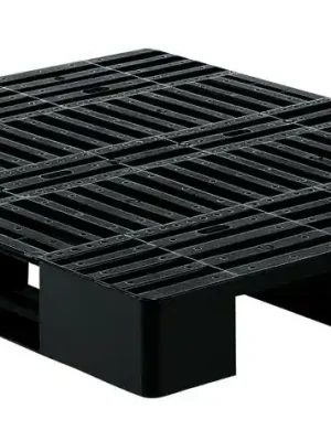 Bestseller GLOGNER 834342 3-Kufen-Palette aus PE Regenerat, Traglast dynamisch/statisch 1000/4000 kg, schwarz, BxTxH BxTxH 1200x800x145 mm, ohne Rand