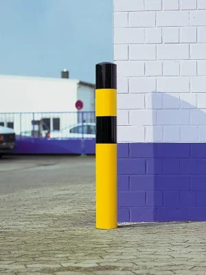 MORAVIA GMBH 6019977 Rammschutz-Poller zum Einbetonieren, feuerverzinkt und gelb kunststoffbeschichtet mit schwarzen Signalstreifen, Durchm. 273 mm, Höhe 1600 mm Sofort Bestellen