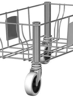 Direkt Vom Hersteller GLOGNER 812573 Edelstahl-Fahrwagen, BxTxH 240x520x240 mm, mit 4 Gummi-Lenkrollen
