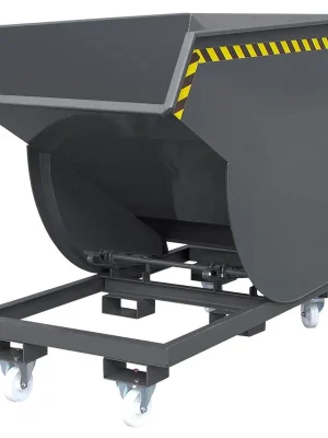 EICHINGER INDUSTRIE 6410978 Kippbehälter mit Rollen in hoher Bauhöhe mit steilem Kippwinkel, LxBxH 1750x780x1320 mm, Volumen 0,5 cbm, Traglast 1000 kg, RAL 7016 Ausverkauf