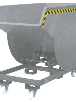EICHINGER INDUSTRIE 6410975 Kippbehälter mit Rollen in hoher Bauhöhe mit steilem Kippwinkel, LxBxH 1700x780x1175 mm, Volumen 0,3 cbm, Traglast 1000 kg, verzinkt Sonderangebot