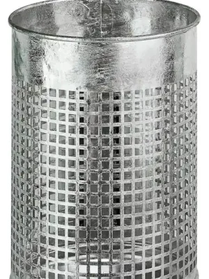 Schnäppchen RENNER GMBH 876206 Abfallbehälter 50 l, Ausf. gelocht, DxH. 370x520 mm, inkl. Befestigungsschiene + Dreikantschlüssel, feuerverzinkt