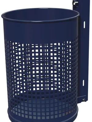 Garantierte Lieferung RENNER GMBH 873216 Abfallbehälter 20 l, Ausf. gelocht, DxH. 265x410 mm, inkl. Befestigungsschiene + Dreikantschlüssel, RAL 5013