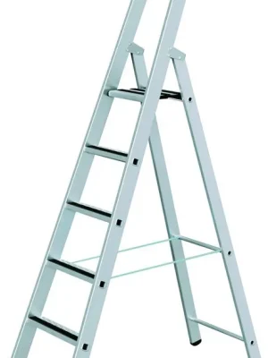 Jetzt Kaufen ZARGES 6017267 Stufen-Stehleiter mit Brücke, einseitig, Ablageschale, R13, Leiterlänge 2150 mm, 5 Stufen