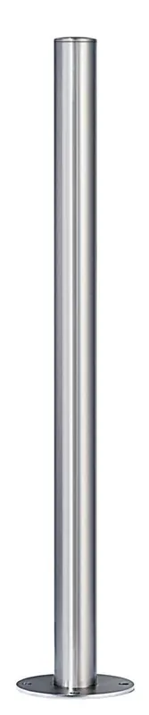 URBANUS 6021073 Edelstahlsperrpfosten, rund, Durchm. 61 mm, herausnehmbar aus Bodenhalterung, mit Dreikant-Feuerwehr verschluss, mit Flachkopf Preisknaller