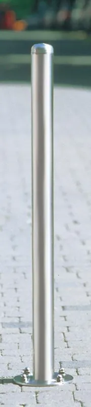 Sonderangebot URBANUS 852242 Edelstahlsperrpfosten, rund, Durchm. 61 mm, mit Bodenplatte zum Aufschrauben, mit Abschlusskappe